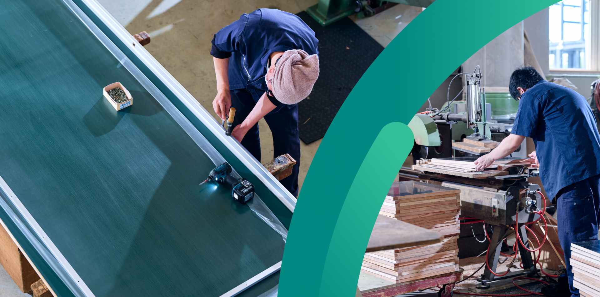 黒板製作の様子