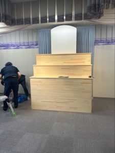 北海道 葬儀場【葬儀台の木工工事】