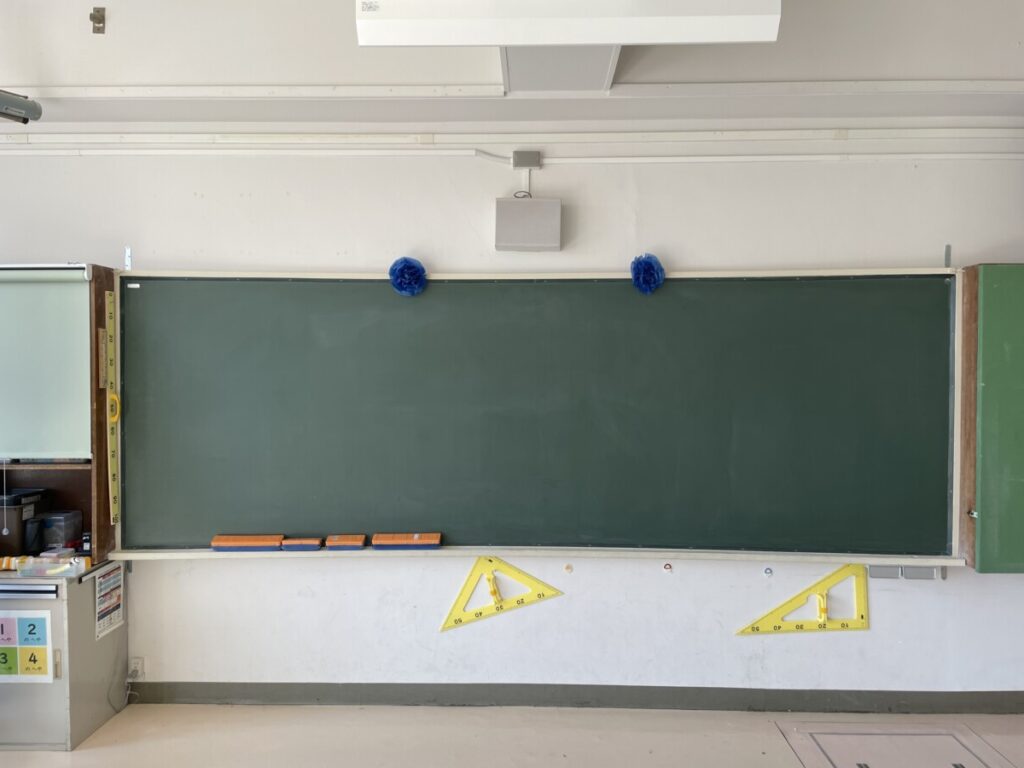 学校用大黒板の貼替工事